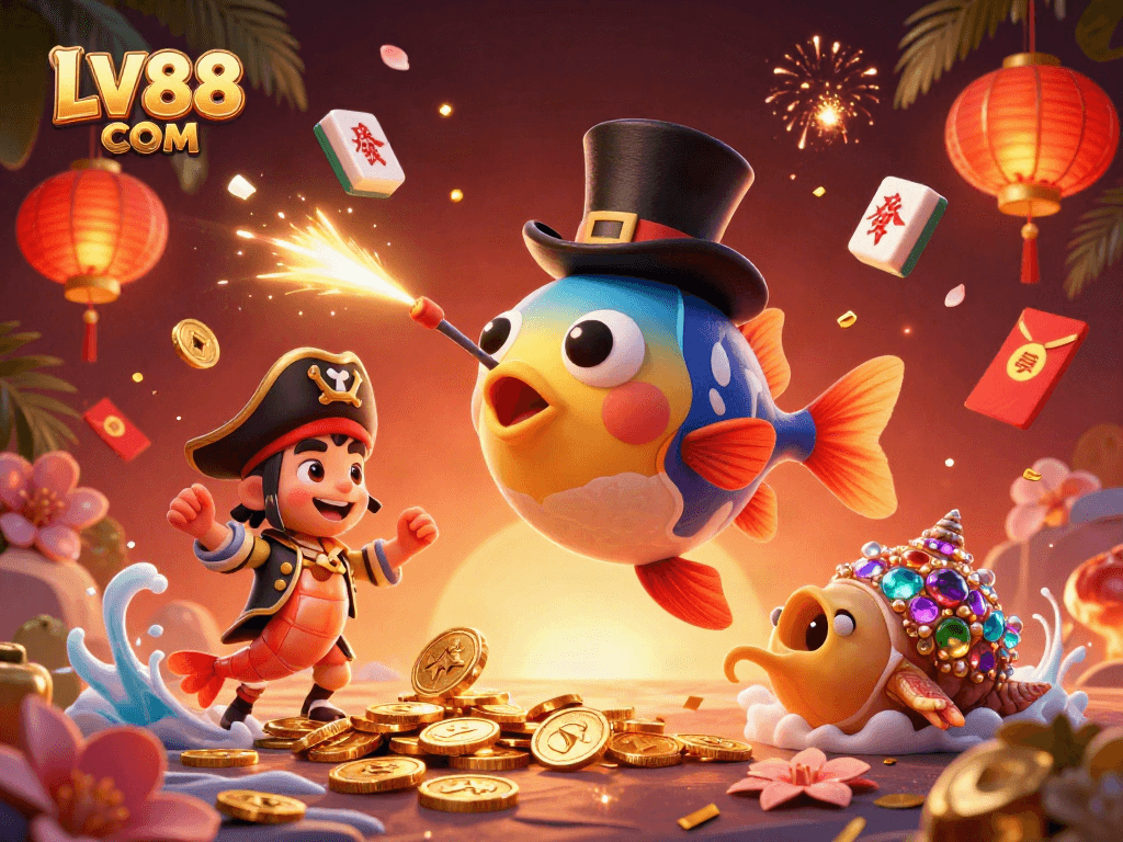 Experience thrilling gameplay at LV88 COM with vibrant casino elements and exciting characters