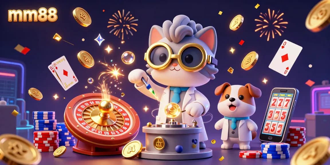 Experience exciting gaming with mm88's fun casino elements and dynamic characters in action!