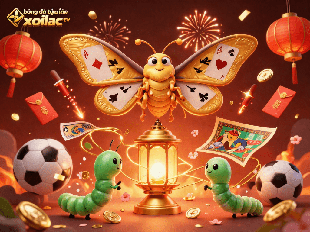 bóng đá trực tuyến xoilac tv brings excitement to sports betting with vibrant 3D casino illustration.