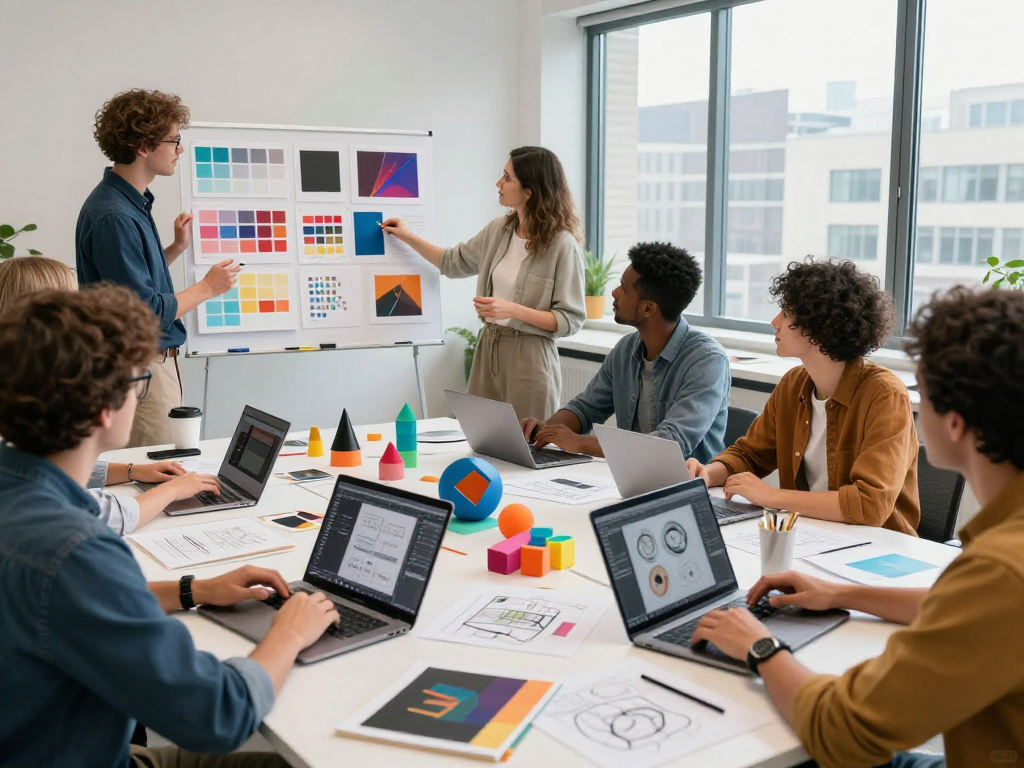 Creative brainstorming session on nsfw ai design concepts in a modern studio