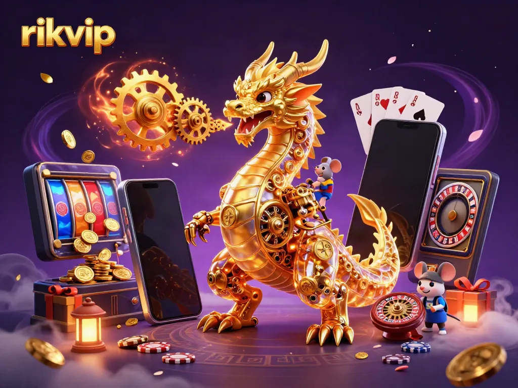 Experience thrilling gameplay with rikvip in a vibrant 3D casino environment filled with dynamic elements.