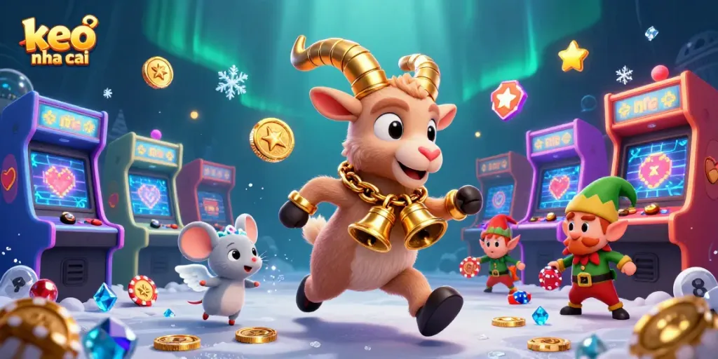 Betting strategies and odds analysis for keo nha cai in a festive casino scene.