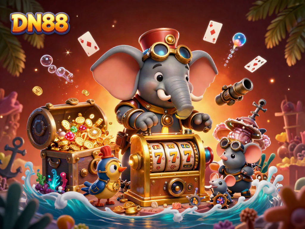 Engage with DN88's dynamic golden slot machine showcasing thrilling gameplay and rich graphics.