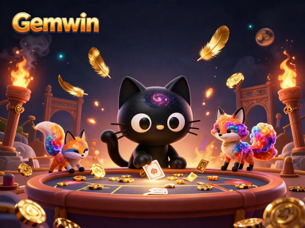 Engaging Gemwin casino scene showcasing vibrant gaming elements with a cosmic twist.