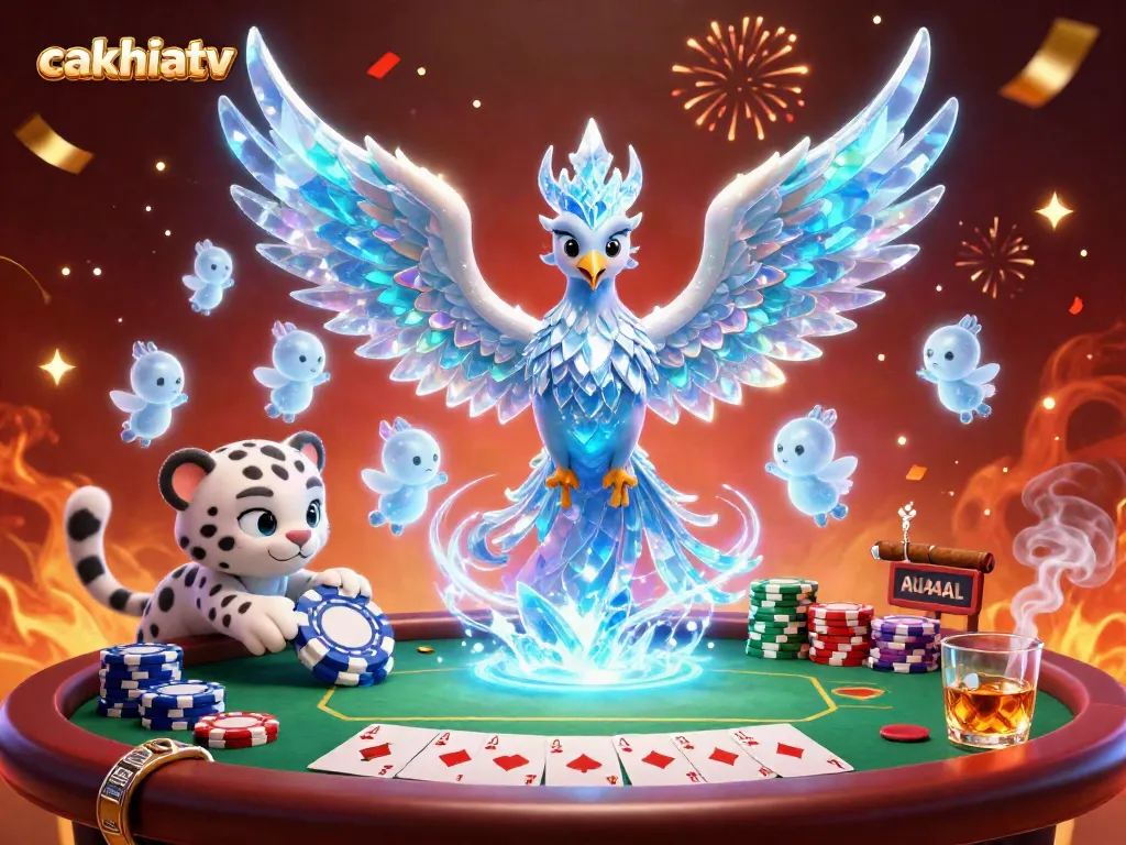 Engage in dynamic poker action with cakhiatv featuring mythical characters and intense gameplay elements.
