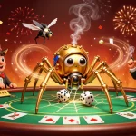 Engage in exciting gameplay with Sun win, featuring a steampunk spider and dice capture.