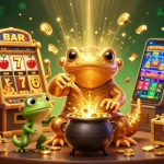 Experience thrilling gameplay at Nhà cái 789WIN with vibrant slot machines and gold treasure.