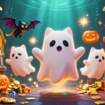 Experience the thrilling atmosphere of trang chu 8xbet with ghostly characters in a haunted casino.