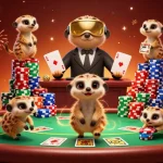 Experience the thrill of nhìa cái pq88 with a vibrant meerkat casino scene full of action.