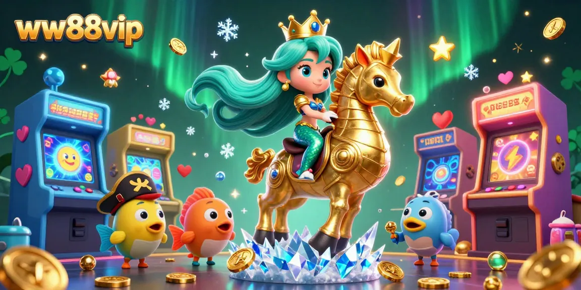 Join the action at ww88vip with colorful characters and gaming elements in this vibrant casino scene.