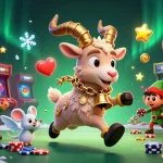 Experience direct football tonight at a vibrant casino with unique characters and energetic visuals.