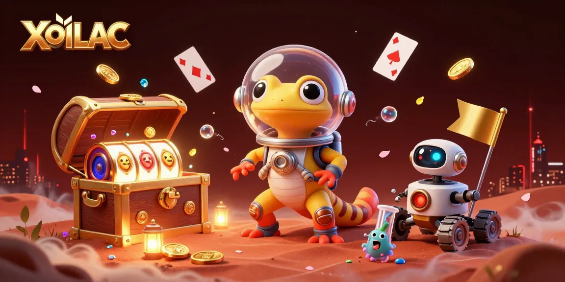 Experience excitement with XOILAC as a Martian gecko uncovers a buried golden casino in stunning detail.