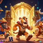 UU88 showcases a dynamic prehistoric casino scene with characters playing casino games.