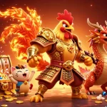 Engage in thrilling casino action with 789win's vibrant 3D illustration of a samurai rooster and dragon.