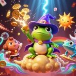Experience the excitement of jbo chính thức with an energetic casino scene depicting magical elements and vibrant colors.