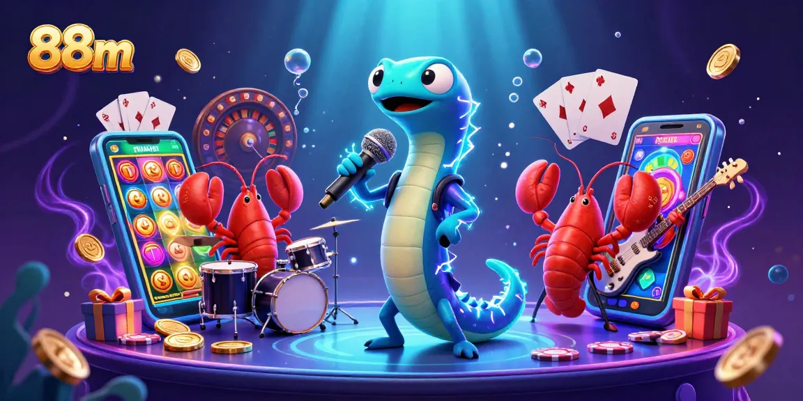 88m electric eel DJ entertains with vibrant casino elements and gaming excitement.