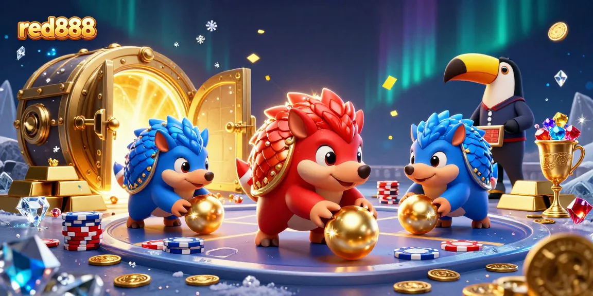 Experience the excitement of red888 as rival pangolins bowl poker chips in a vibrant casino
