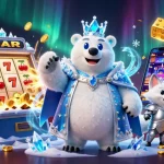 Win big777 jackpots with this vibrant 3D casino scene filled with slots and treasures!