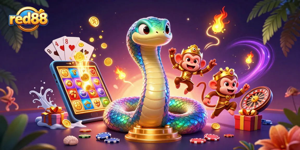 Engage with the vibrant world of red88 through an exciting casino scene full of games.