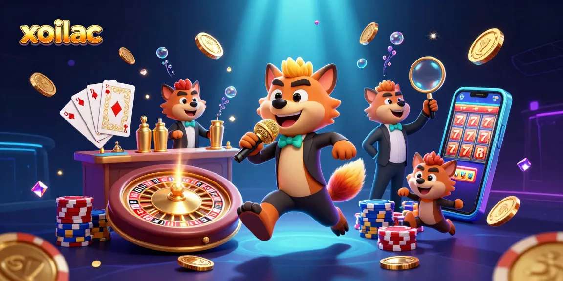Experience the thrill of gaming at xoilac with dynamic 3D hyena characters in a vibrant casino scene.