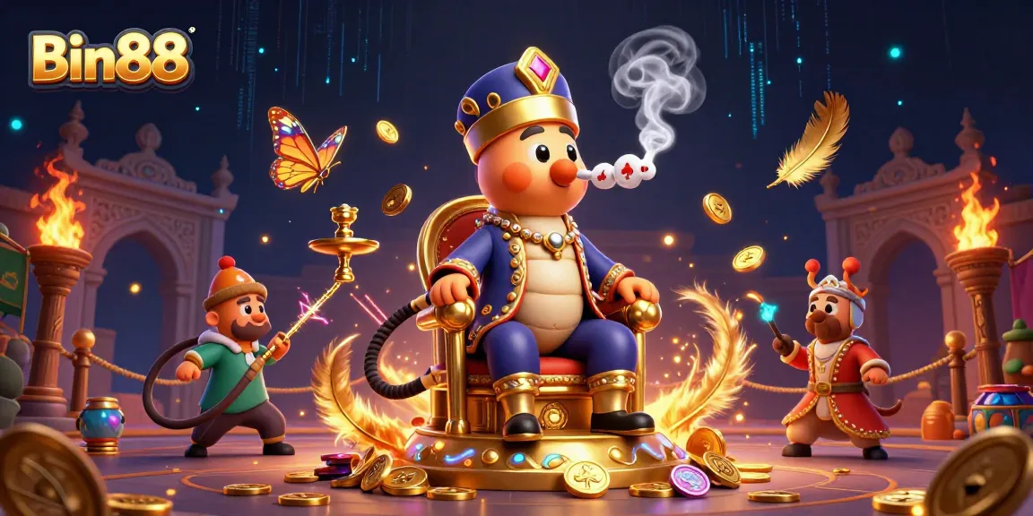 Experience Bin88 action with a vibrant 3D scene of exciting casino elements and characters.