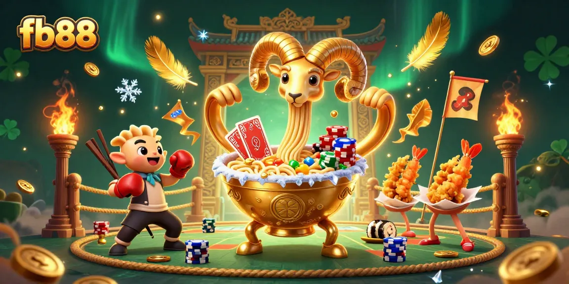 Engage in thrilling action at fb88 with vibrant characters competing in an energetic casino scene.