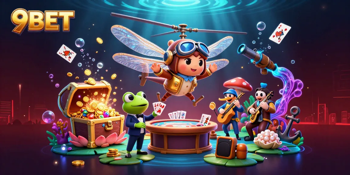 Experience thrilling gaming adventures with 9BET in a vibrant casino scene full of excitement.