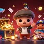 Engaging scene of tai game iwin with cartoon characters and underwater treasure elements, enhancing gaming excitement.