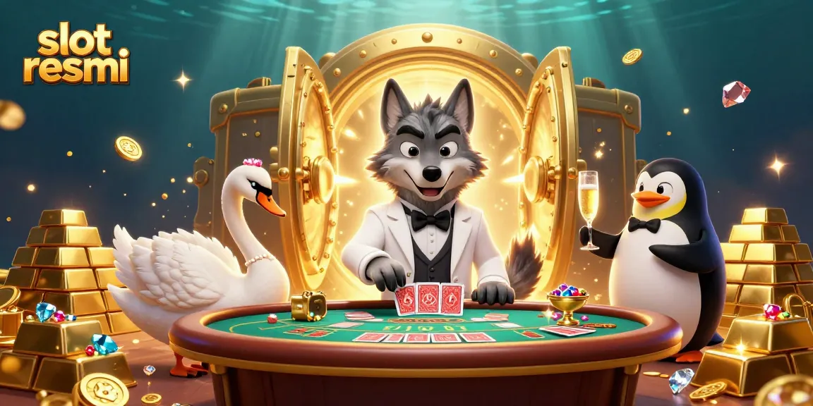 Experience engaging gameplay at slot resmi with vibrant casino characters and gold treasures.