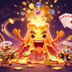 Experience the thrill of winning at bet168vn with a vibrant scene filled with treasures and excitement.