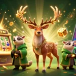 Engage with the thrilling experience of xoilac tv as Celtic characters celebrate a jackpot explosion with vibrant casino elements.