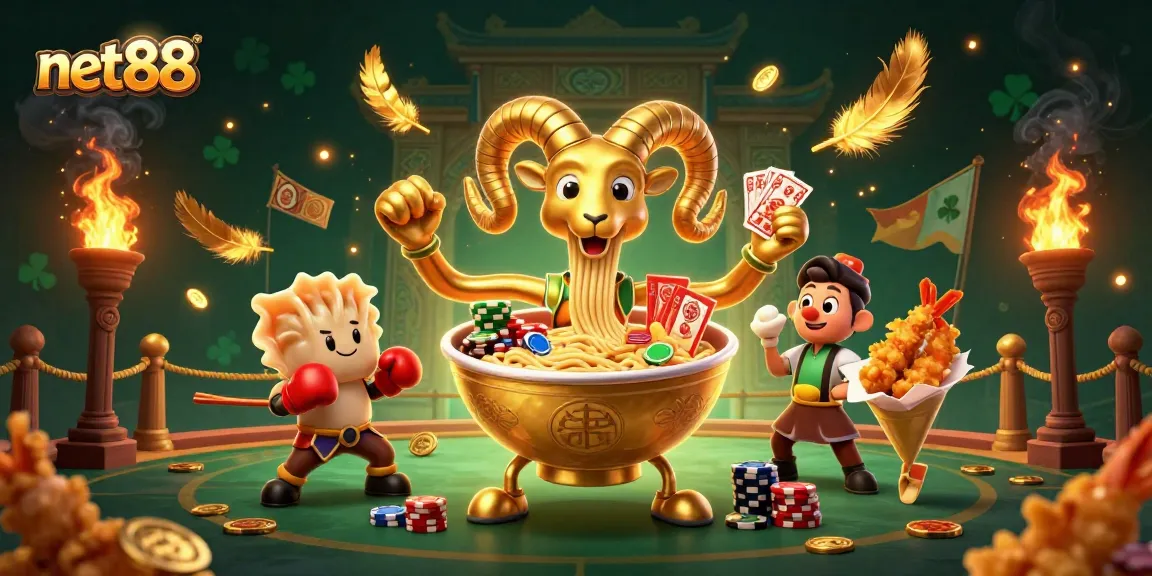 Experience net88 excitement with vibrant casino characters amidst gold coins and dynamic gaming elements.