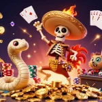 Spin to win with BDTJL in this vibrant 3D casino scene featuring characters and exciting game elements.