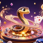 Engage with HM888's thrilling gaming universe featuring a cosmic roulette scene.